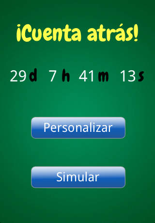 Original iCampanadas countdown screen from 2011